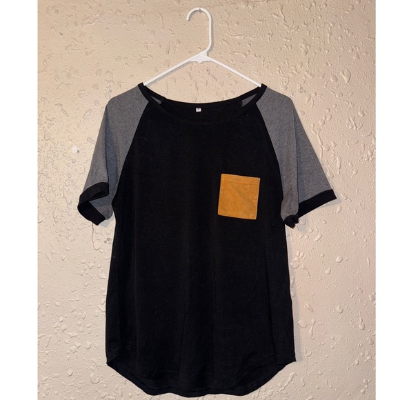 Womens Amazon Basics Black Baseball Tee (M) - Picture 1 of 3